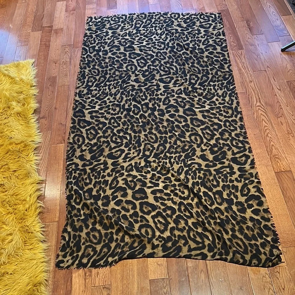 Aldo Leopard print cotton  oversized scarf - Picture 5 of 12